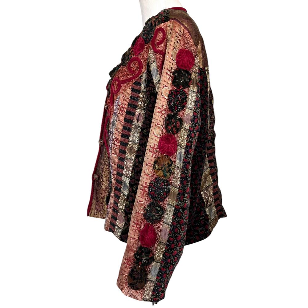 Coldwater Creek Patchwork Jacket Art To Wear Boxy… - image 6
